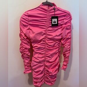 NWT Eliya The Label Azalea Candy Pink Ruched Bodycon Mini Dress